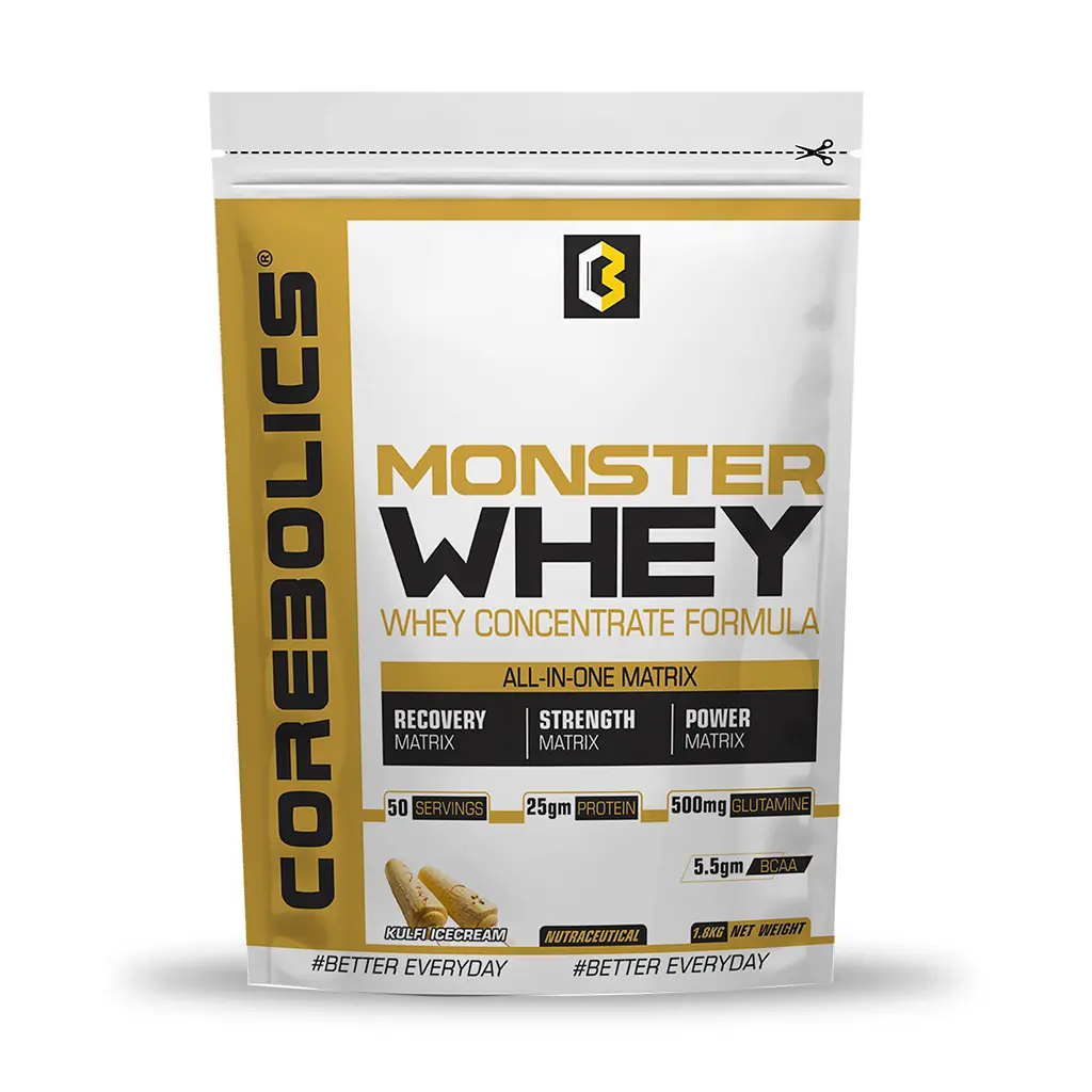 Corebolics Monster Whey - Whey Concentrate Formula 1.8 kg - (50 servings)