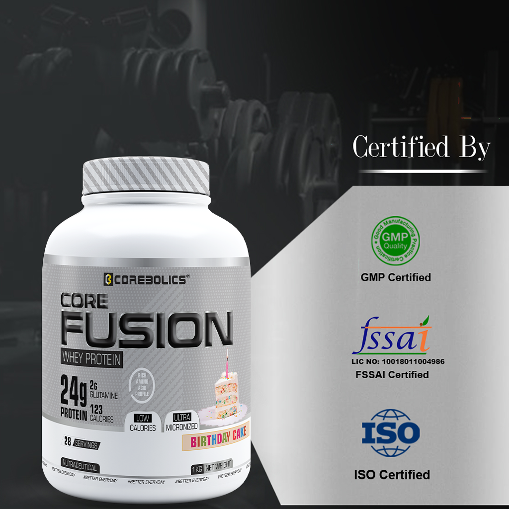 Corebolics Core Fusion Whey Protein  (1 kg, 28 Servings )