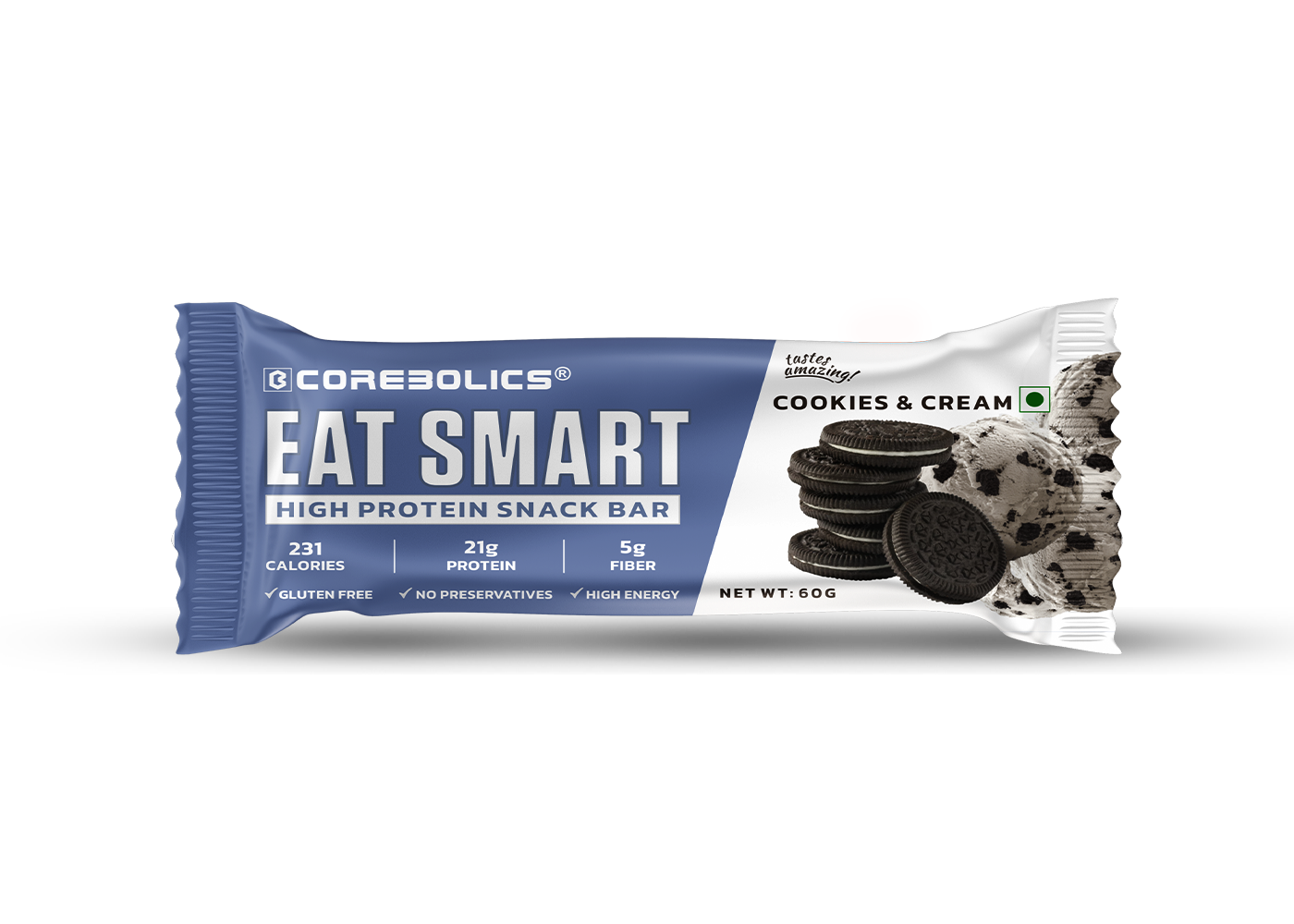 Corebolics  Eat Smart High-Protein Snack Bars (21 gm Protein, 6 Bars)