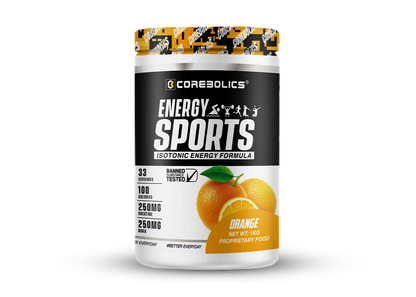 Corebolics Energy Sports (Electrolyte Powder Fortified With BCAA, Glutamine, Creatine Monohydrate and Vitamins)