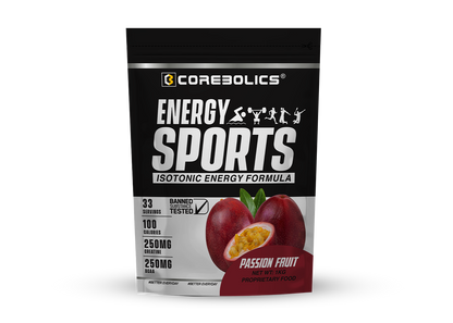 Corebolics Energy Sports (Electrolyte Powder Fortified With BCAA, Glutamine, Creatine Monohydrate and Vitamins)