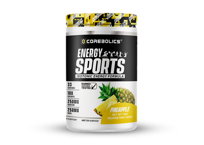 Corebolics Energy Sports (Electrolyte Powder Fortified With BCAA, Glutamine, Creatine Monohydrate and Vitamins)