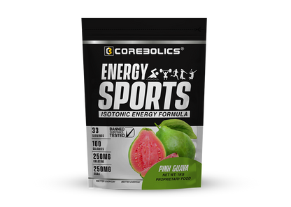 Corebolics Energy Sports (Electrolyte Powder Fortified With BCAA, Glutamine, Creatine Monohydrate and Vitamins)