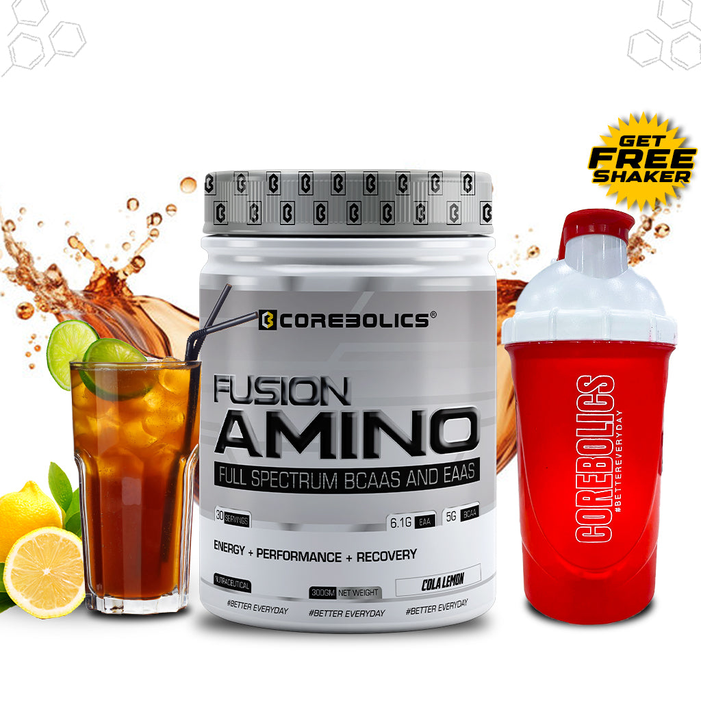 Corebolics Fusion Amino Full Spectrum EAAS (300 gm, 30 Servings) + FREE SHAKER