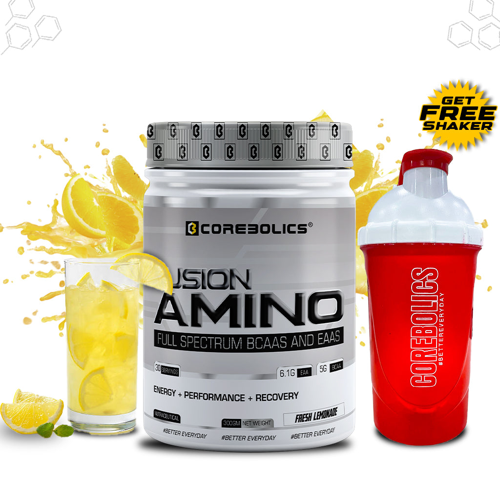 Corebolics Fusion Amino Full Spectrum EAAS (300 gm, 30 Servings) + FREE SHAKER