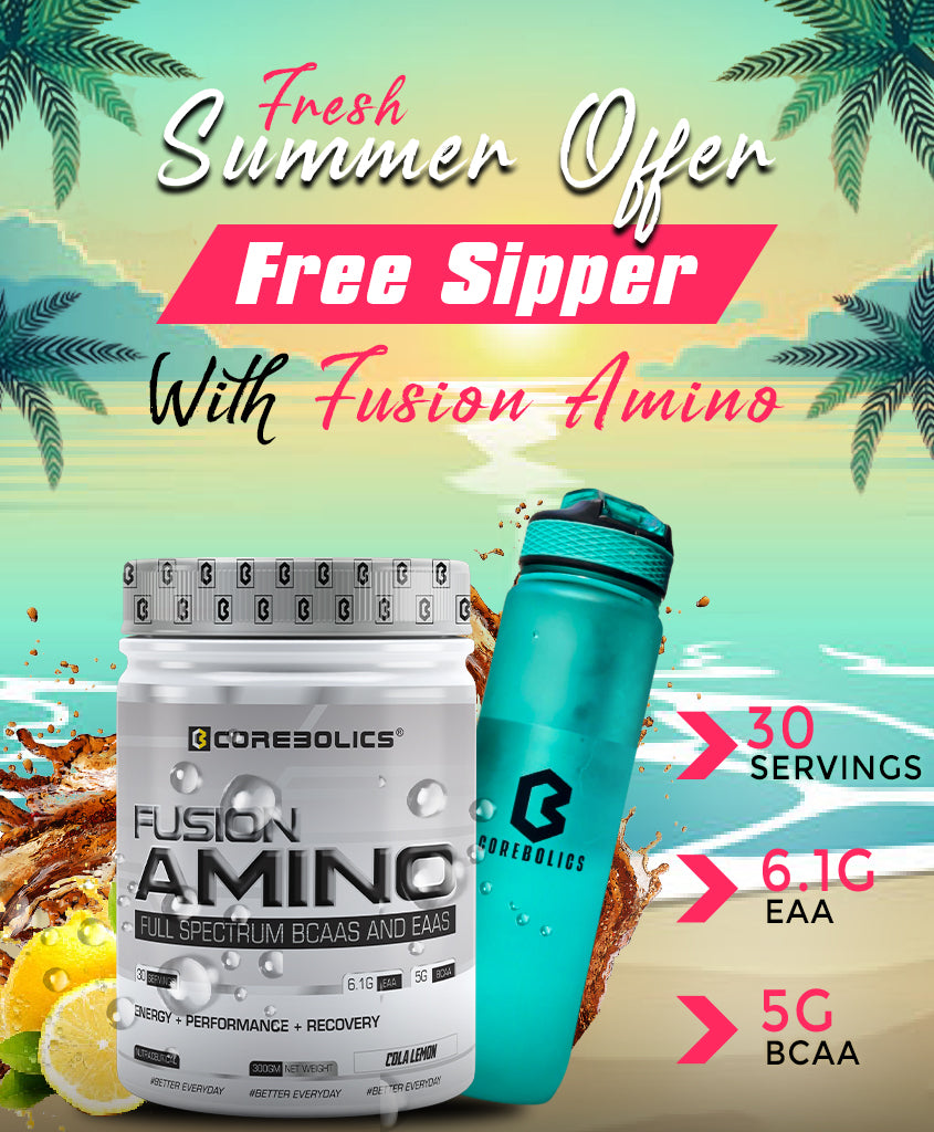 Corebolics Fusion Amino Full Spectrum EAAS (300 gm, 30 Servings) + FREE SIPPER BOTTLE 1.0 LITRE