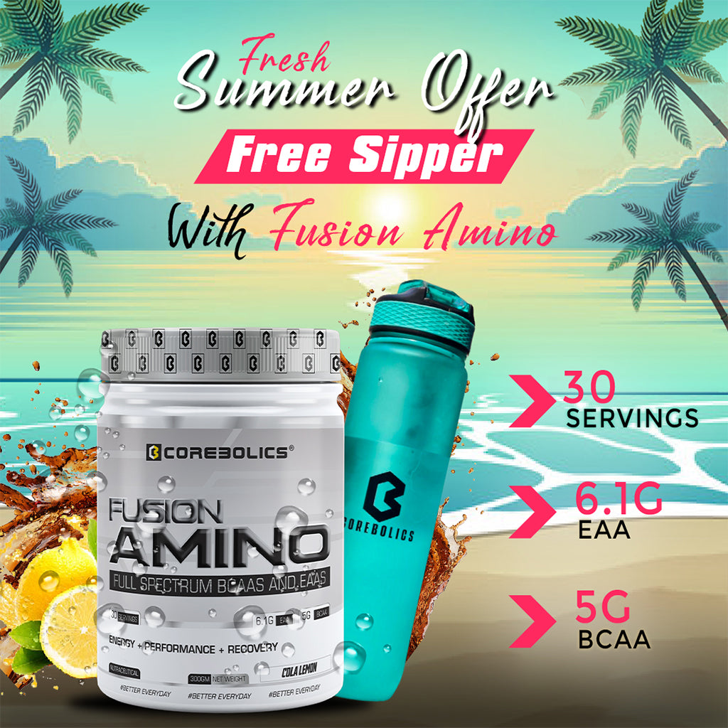 Corebolics Fusion Amino Full Spectrum EAAS (300 gm, 30 Servings) + FREE SIPPER BOTTLE 1.0 LITRE