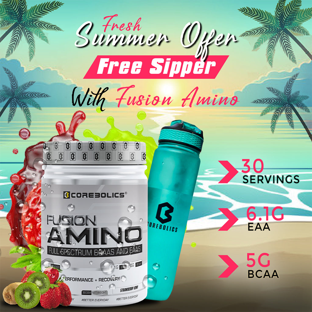 Corebolics Fusion Amino Full Spectrum EAAS (300 gm, 30 Servings) + FREE SIPPER BOTTLE 1.0 LITRE