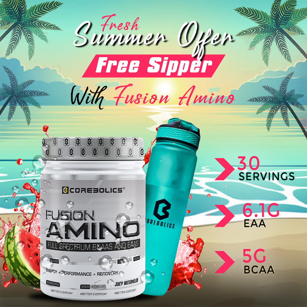 Corebolics Fusion Amino Full Spectrum EAAS (300 gm, 30 Servings) + FREE SIPPER BOTTLE 1.0 LITRE