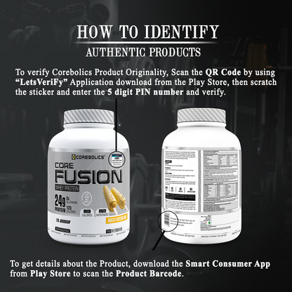 Corebolics Core Fusion Whey Protein  (1 kg, 28 Servings ) + 150g Creatine Free