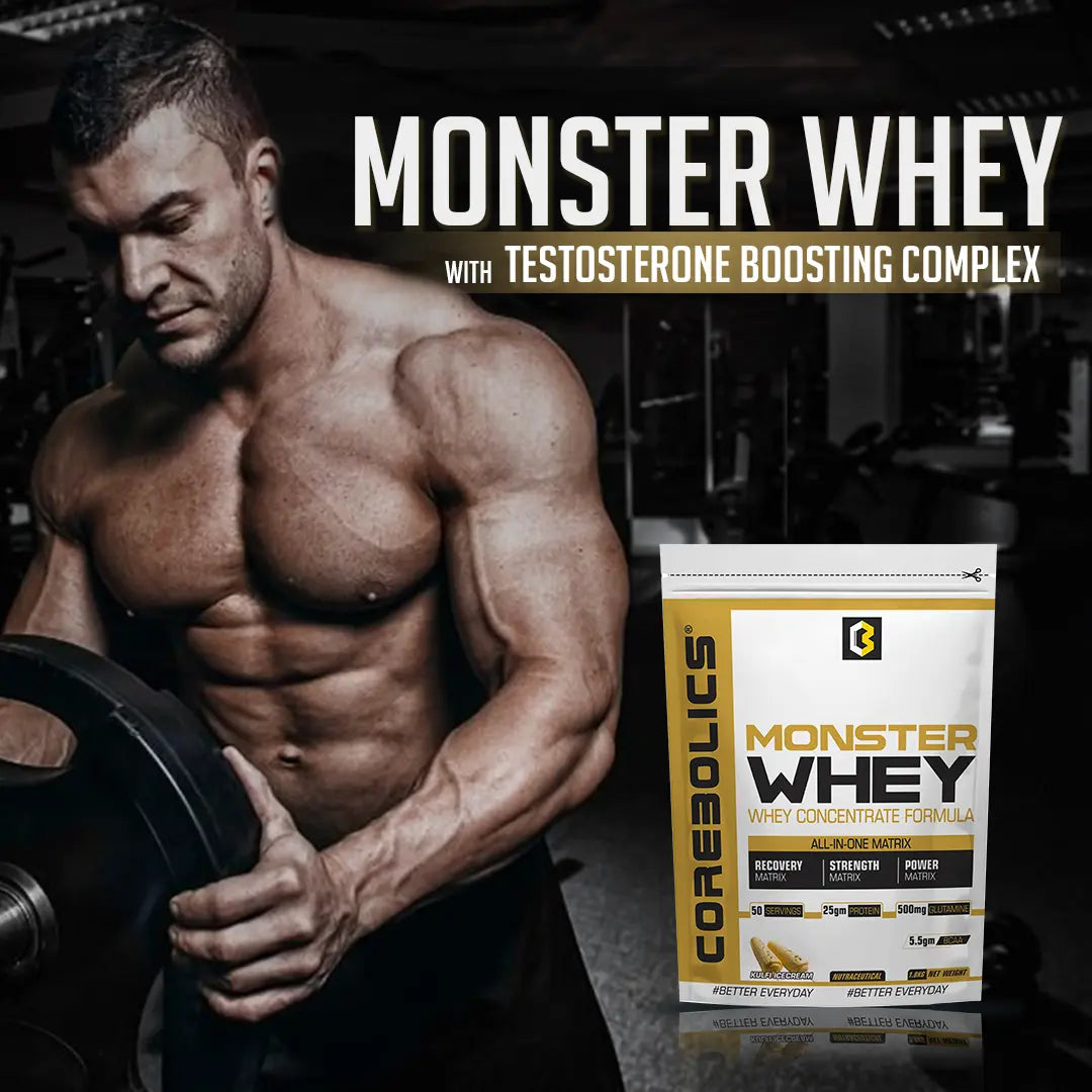 Corebolics Monster Whey - Whey Concentrate Formula 1.8 kg - (50 servings)