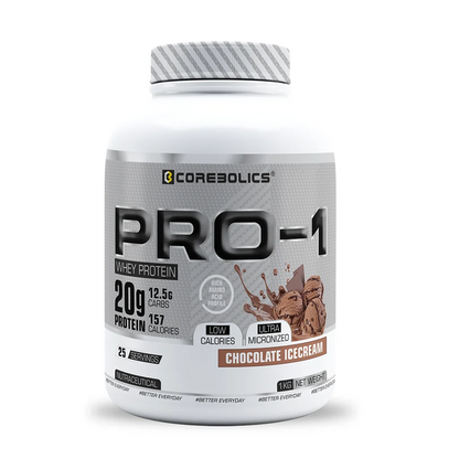 Corebolics Pro-1 Whey Protein (Chocolate, 1 kg, 25 Serving)