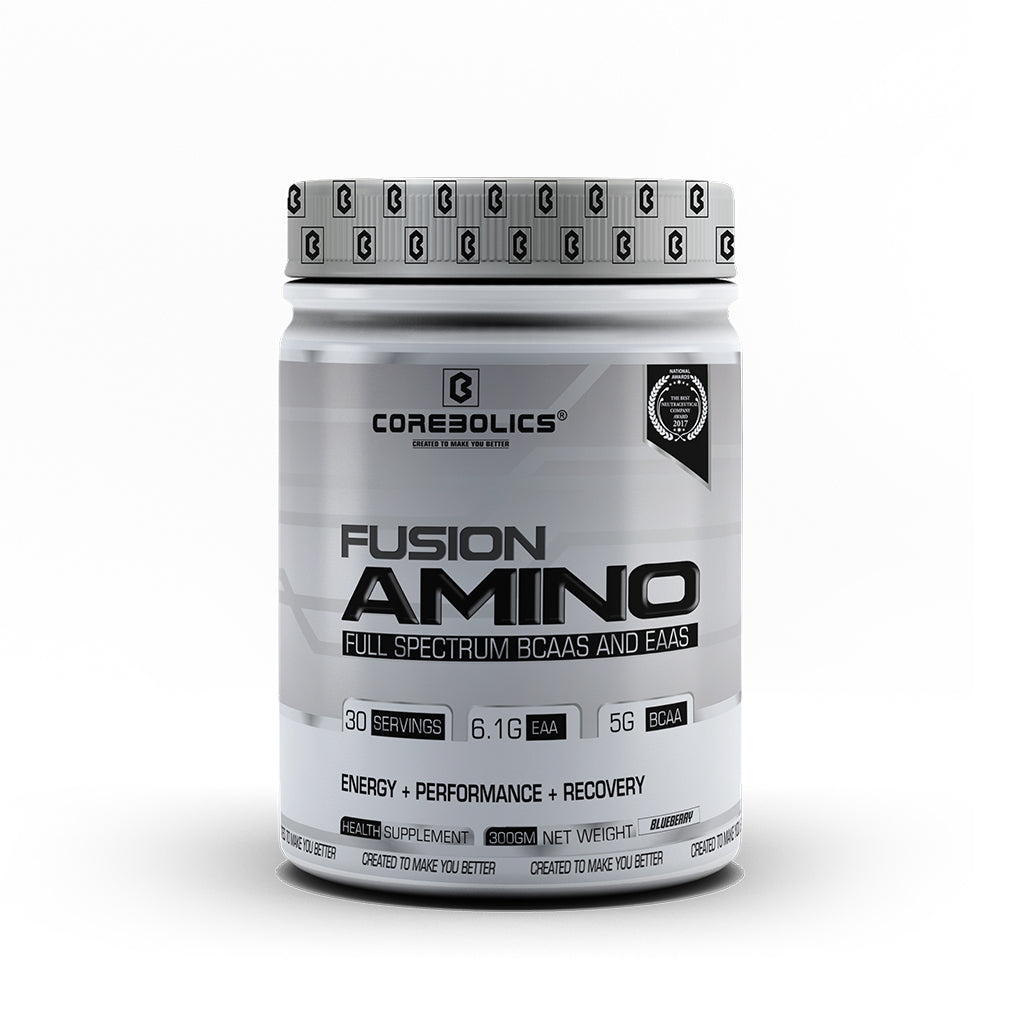 Corebolics Fusion Amino Full Spectrum EAAS (300 gm, 30 Servings) + FREE T-shirt