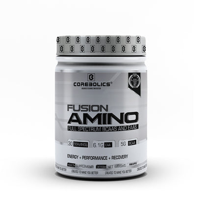 Corebolics Fusion Amino Full Spectrum EAAS (300 gm, 30 Servings) + FREE T-shirt