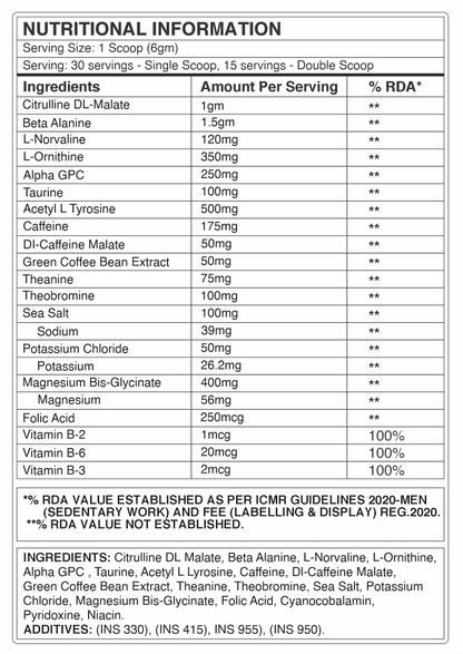 COREBOLICS TOTAL CURRENT PRE WORKOUT (30 SERVINGS)