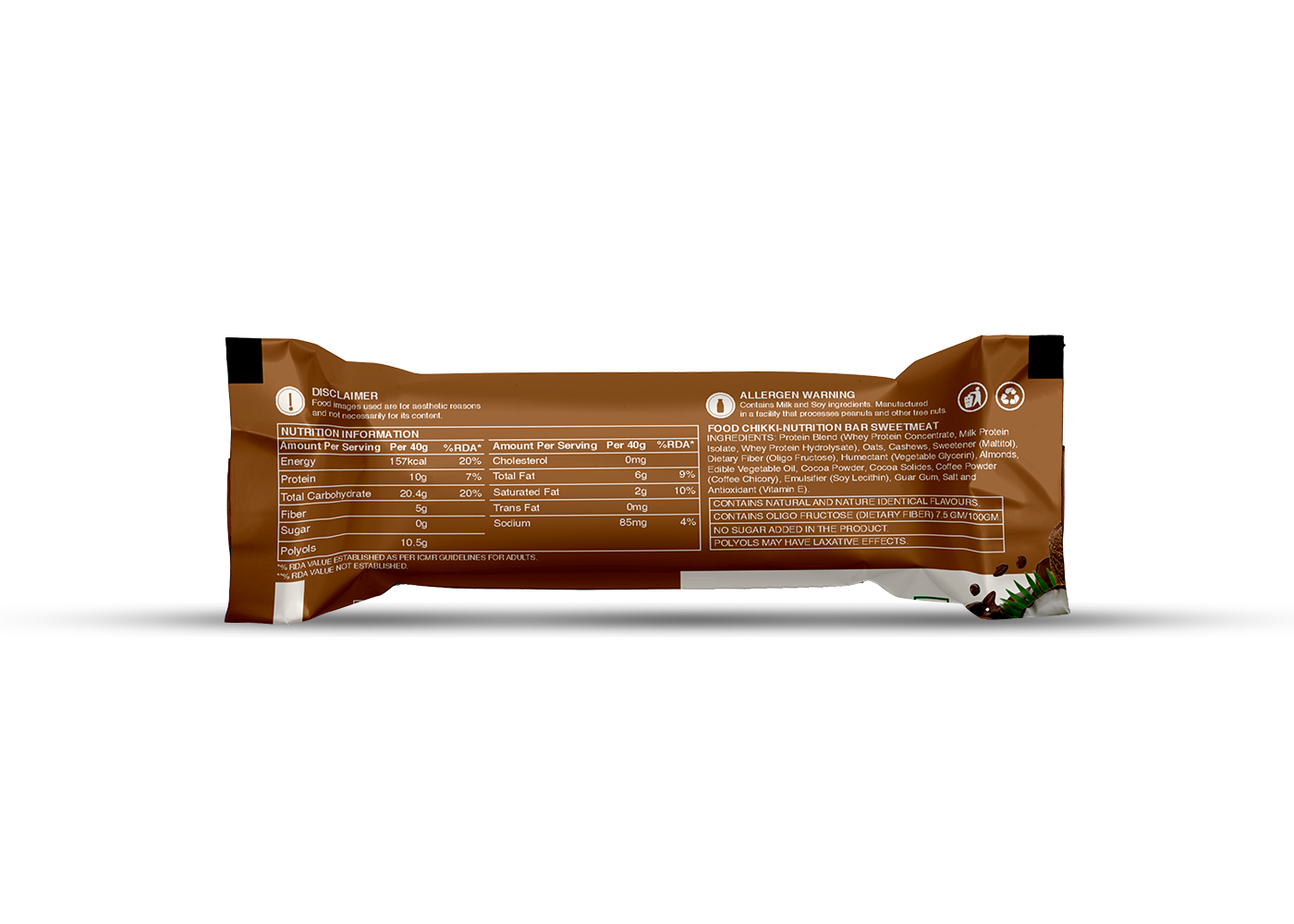 Corebolics Zero Bar (10 gm Protein, 6 Bars)