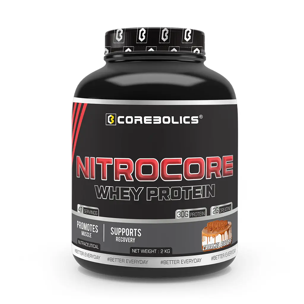 COREBOLICS NITROCORE WHEY PROTEIN (2 KG, 47 SERVINGS) + Free Shaker