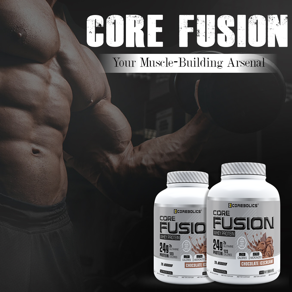 Corebolics Core Fusion Whey Protein  (1 kg, 28 Servings )