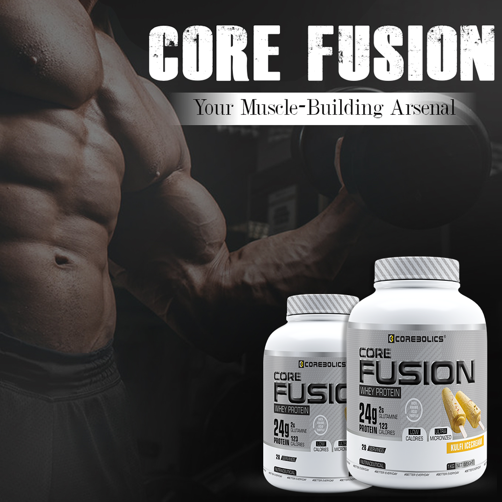 Corebolics Core Fusion Whey Protein  (1 kg, 28 Servings )