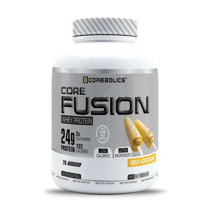 Corebolics Core Fusion Whey Protein  (1 kg, 28 Servings ) + 150g Creatine Free