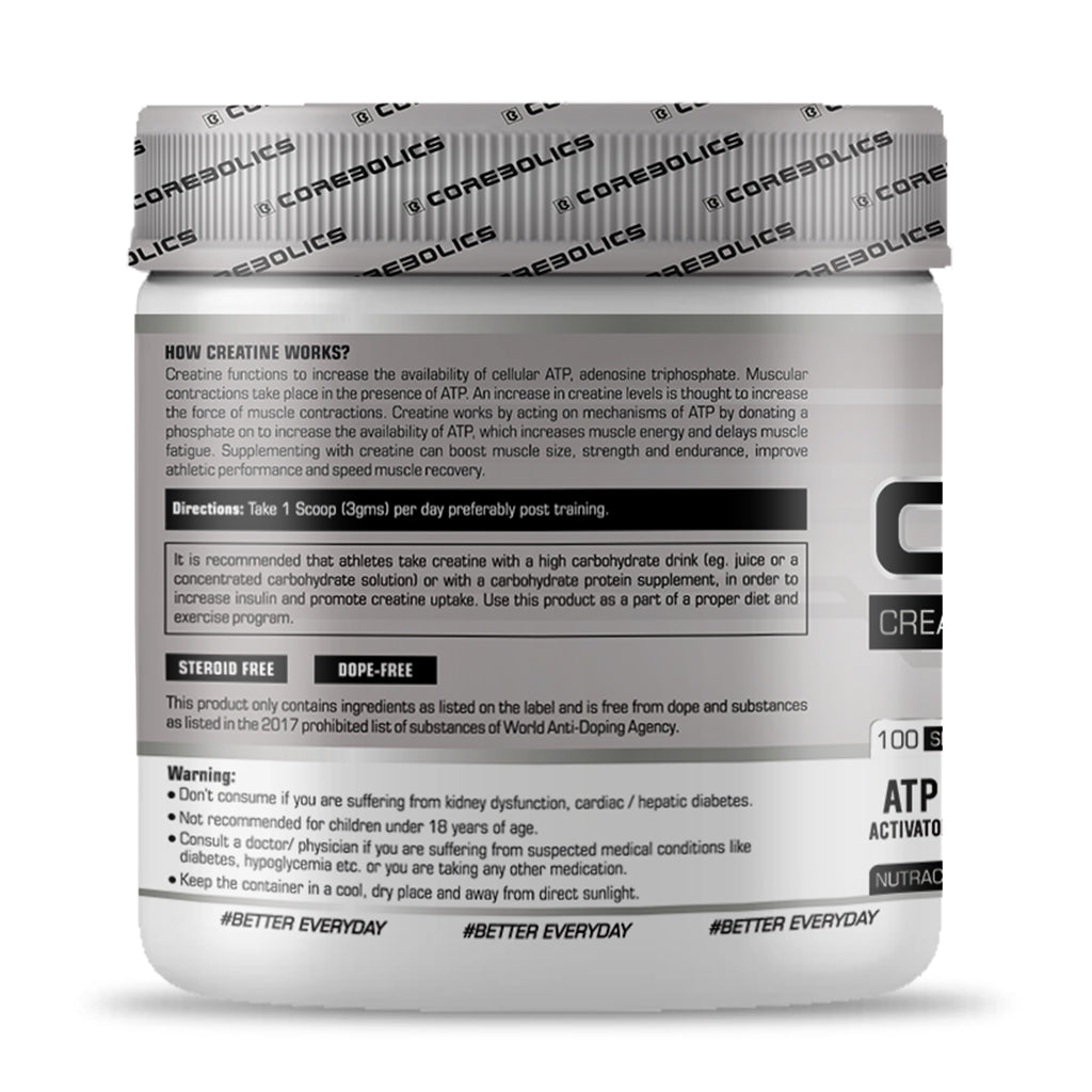 Creatine Monohydrate Micronized Powder Left side