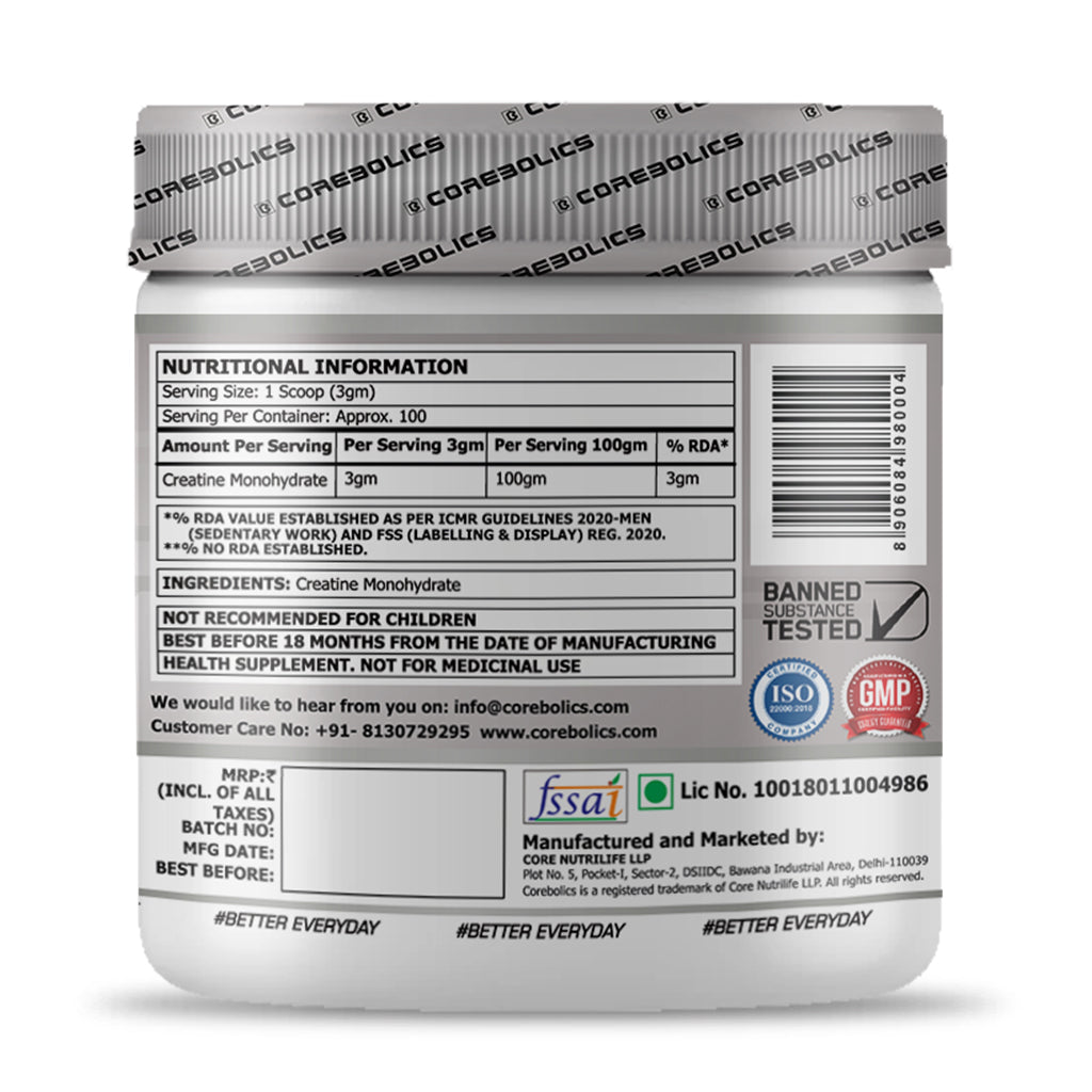 Creatine Monohydrate Micronized Powder right side