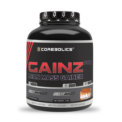 Corebolics Gainz Pro-Lean Mass Gainer (3 kg, 17 Servings)