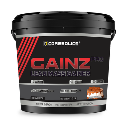 Corebolics Gainz Pro-Lean Mass Gainer (5 kg, 27 Servings)