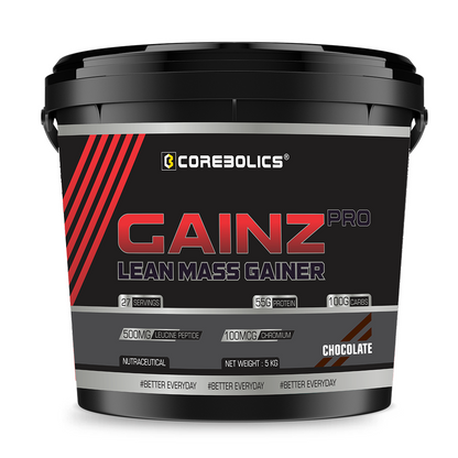 Corebolics Gainz Pro-Lean Mass Gainer (5 kg, 27 Servings)