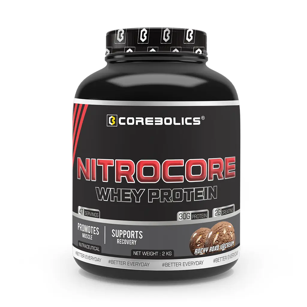 COREBOLICS NITROCORE WHEY PROTEIN (2 KG, 47 SERVINGS) + Free Shaker