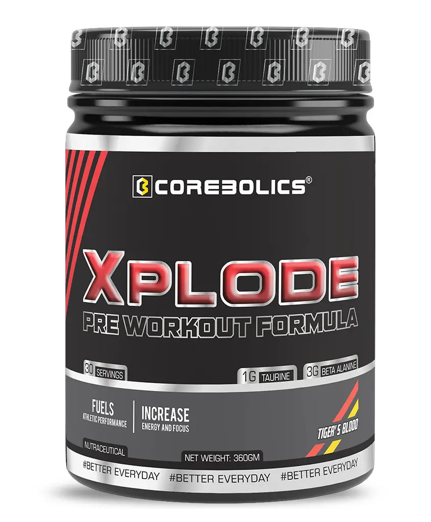 Corebolics Xplode Pre Workout Formula(360 gm, 30 Servings) + FREE T-shirt