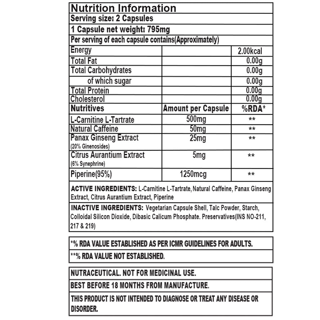 Corebolics L-Carnitine Energy And Recovery Catalyst