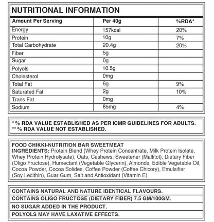 Corebolics Zero Bar (10 gm Protein, 6 Bars)