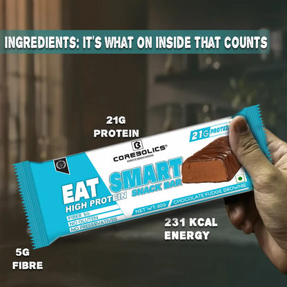 Corebolics  Eat Smart High-Protein Snack Bars (21 gm Protein, 6 Bars)