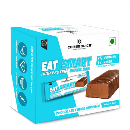 Corebolics  Eat Smart High-Protein Snack Bars (21 gm Protein, 6 Bars)