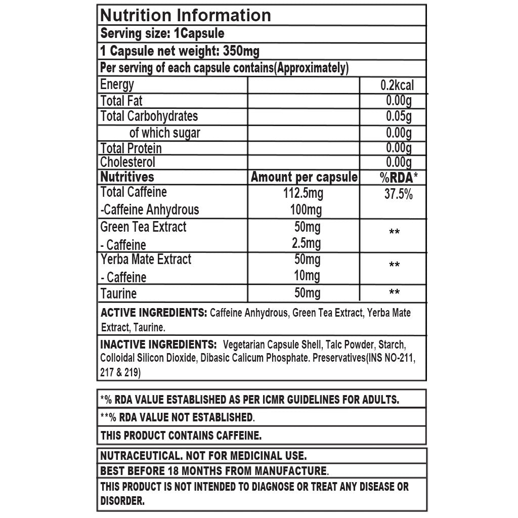 Corebolics Caffeine (Energy And Focus)